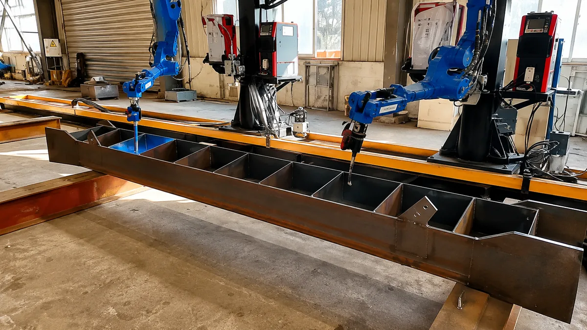 High-Mix Robotic Welding Automation — H-beam featured application
