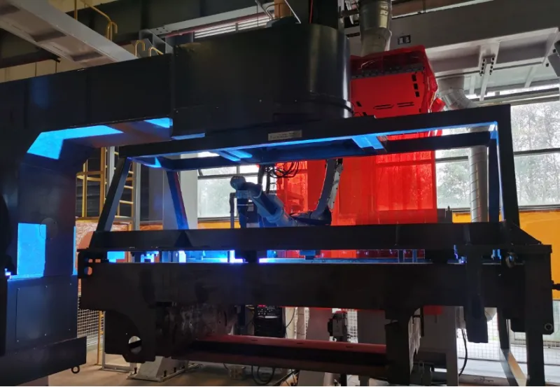 Modular welding fixture for large-format aerial work platform frames