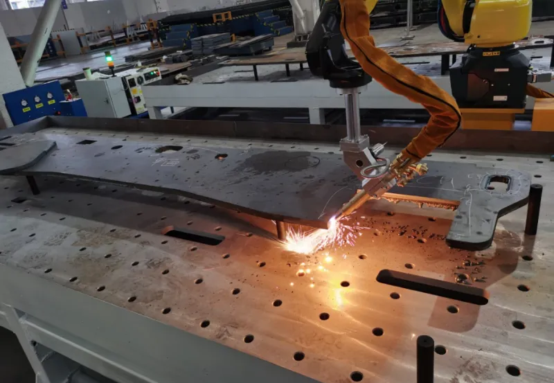 Automated flame cutting process for structural steel fabrication