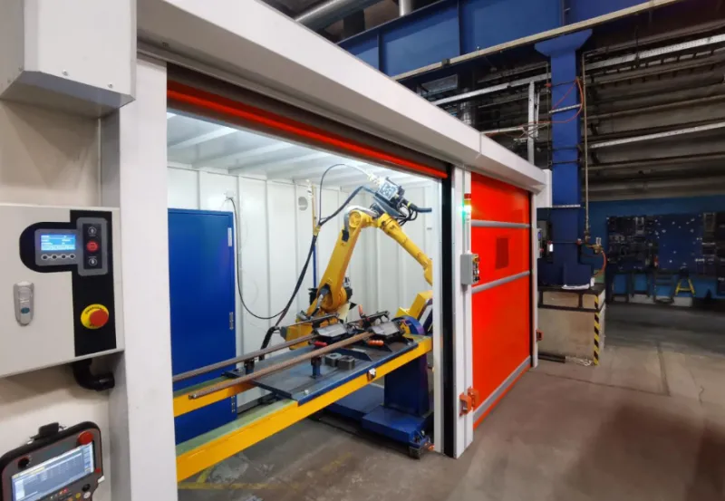 Welding robot workstation for embedded parts in construction industry