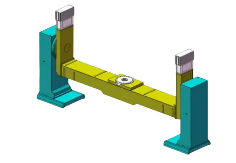 H-type two-axis positioner for robotic welding systems
