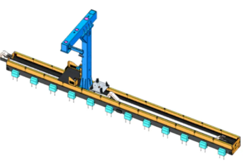 AGR servo-driven floor rail extending robot motion range