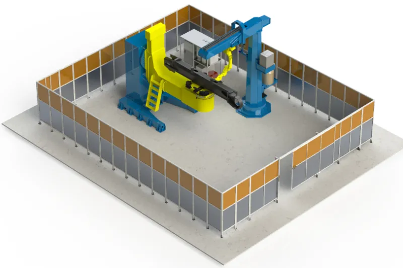 robotic welding station for excavator track beams agr robotics