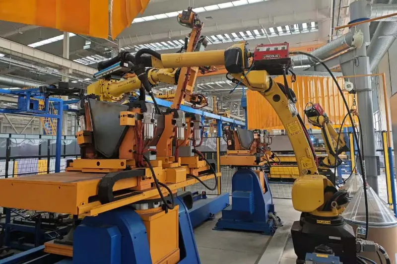 automated welding system for building construction equipment