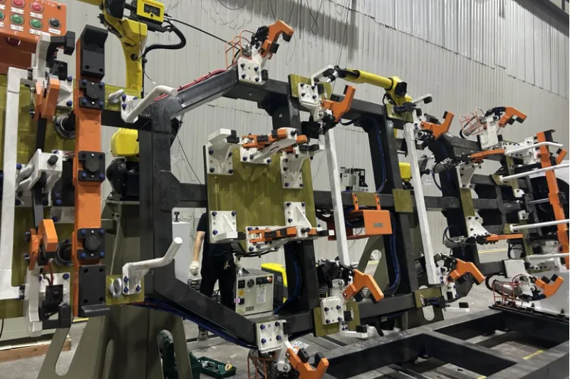 dual robot welding system for large rv frame fabrication agr robotics