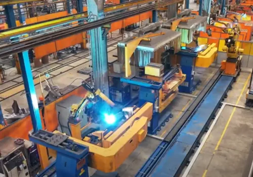 Boom and Bucket Rod Welding Robot | AGR Automated Welding Line