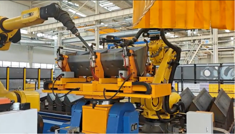 Automated Welding and Bending Workstation for Hoppers